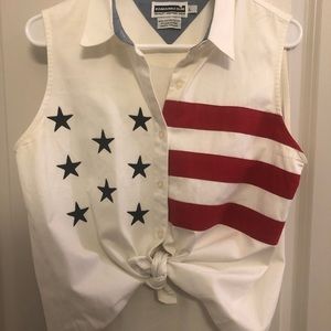Vintage American Flag western wear tank